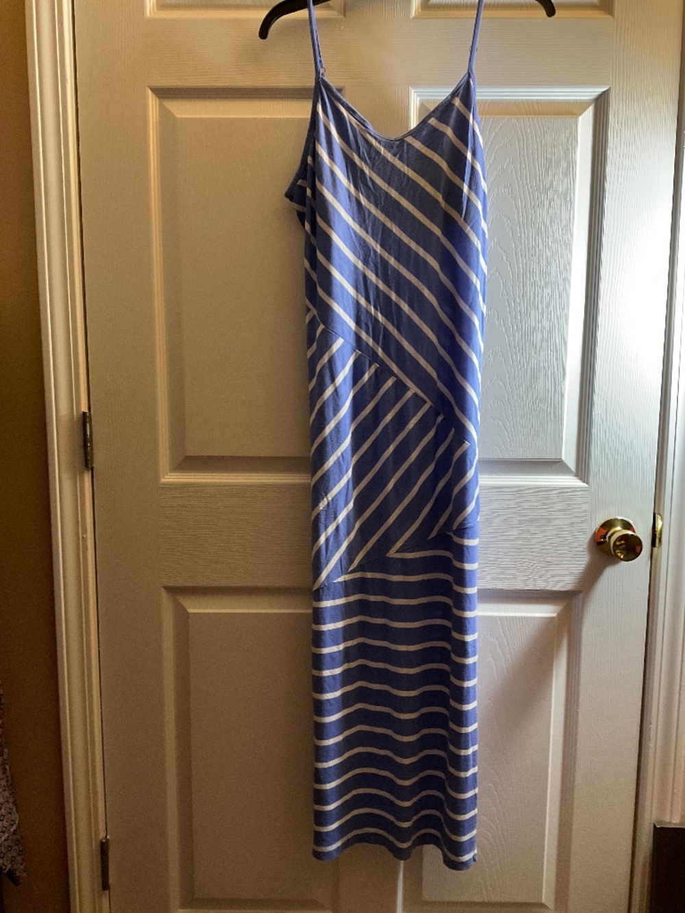 New York & Company Womens Maxi Spaghetti Straps Boho Chic Dress Striped size M